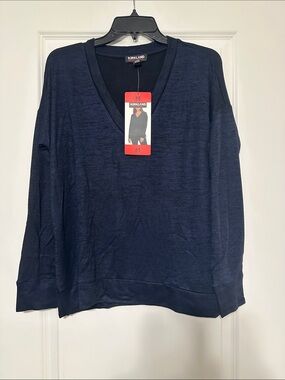 Kirkland Signature Deep Navy V-Neck Women's Sweater